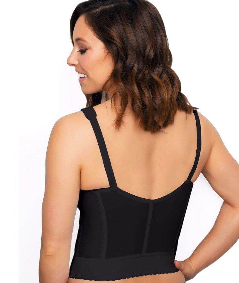 Exquisite Form Fully Front Close Longline Posture Bra - Black Bras
