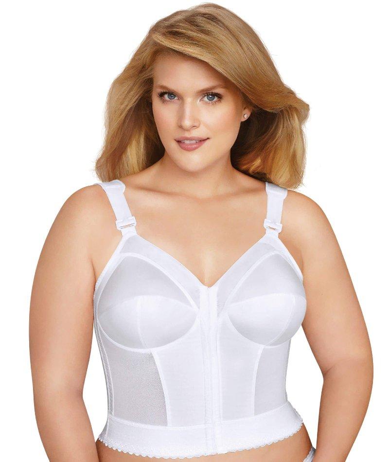 Exquisite Form Fully Front Close Longline Posture Bra - White Bras 
