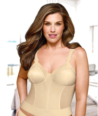 Exquisite Form Fully Back Close Longline Bra - Beige Bras