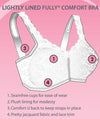 Exquisite Form Fully Comfort Lining Bra With Jacquard Lace - White Bras
