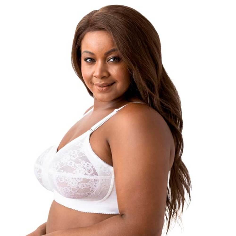 Elila Glamour Embroidery Underwire Bra in Antique White FINAL SALE NORMALLY  $88 - Busted Bra Shop