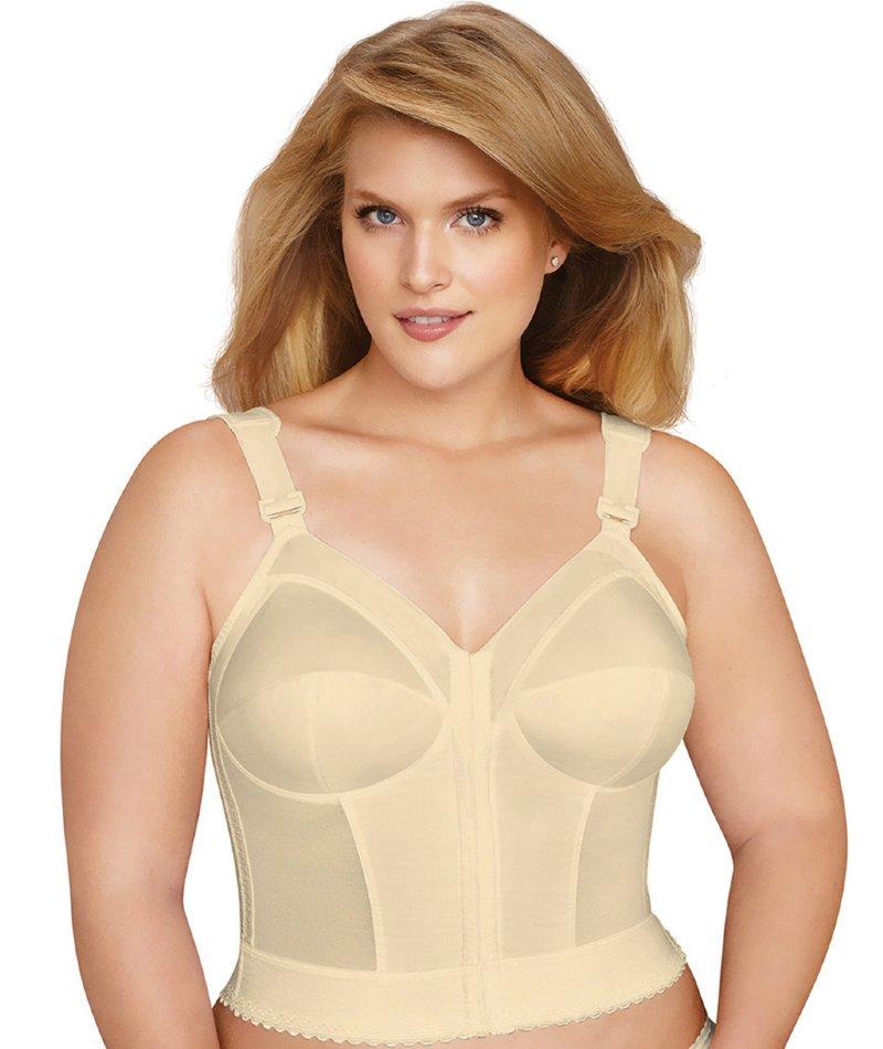 Exquisite Form Fully Front Close Longline Posture Bra - Beige Bras 34B Beige
