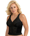 Exquisite Form Fully Front Close Wire-free Longline Posture with Lace Bra- Black Bras 26D Black