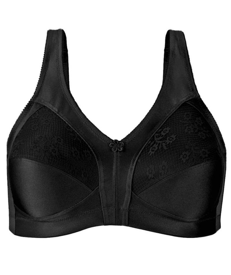 2pc Lot Instant Shaping By Plusform Wireless Black Half Lace Bra Unpadded  Bras