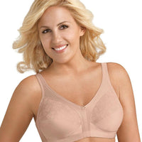 Exquisite Form Fully Side Shaping Bra With Floral - Rose Beige