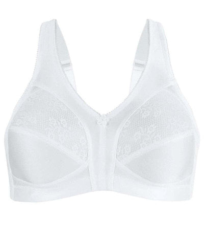 Exquisite Form Fully Side Shaping Bra With Floral - White Bras