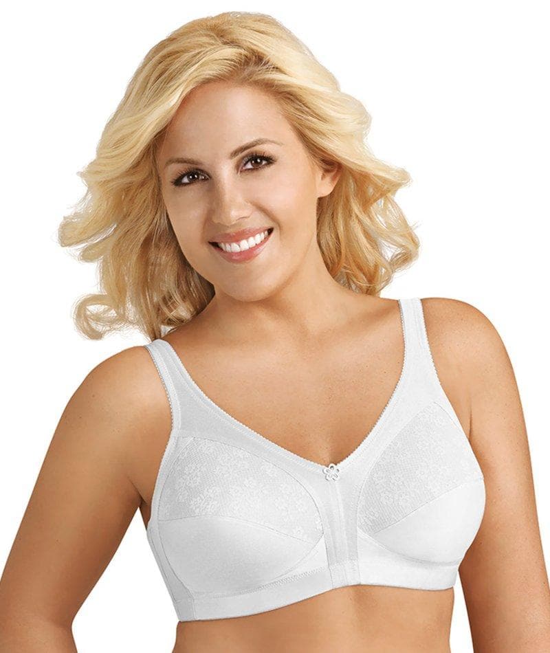 Exquisite Form Fully Side Shaping Bra With Floral - White Bras 36B White 