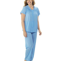 Exquisite Form Short Sleeve Pajamas Plus - Purity Blue