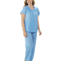 Exquisite Form Short Sleeve Pajamas - Purity Blue