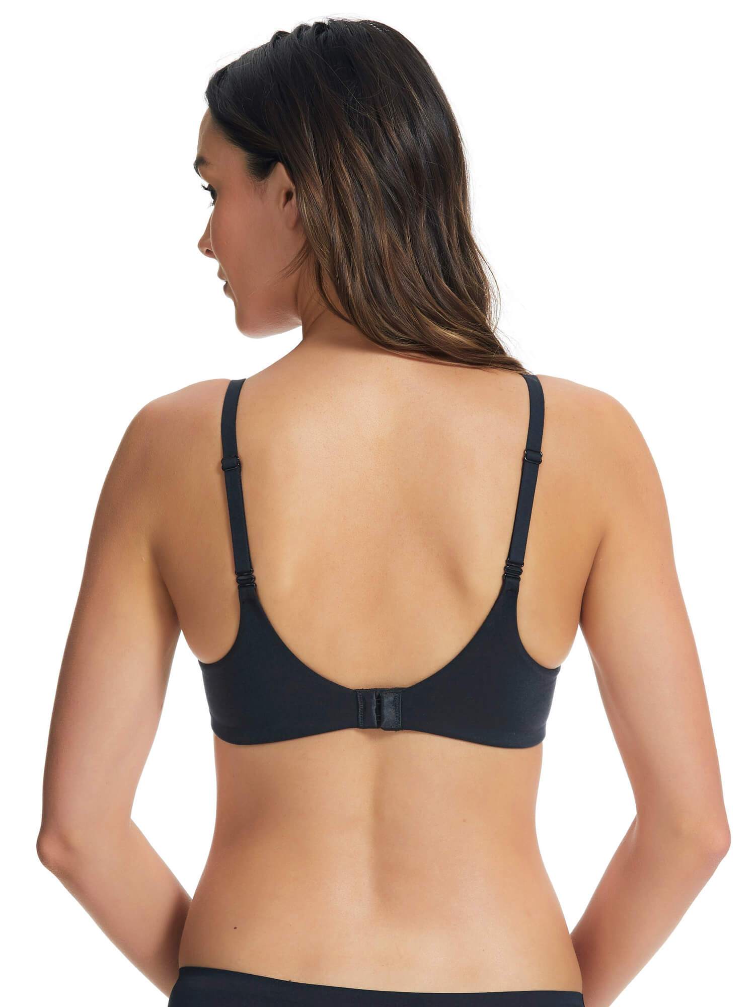 Finelines Memory Full Coverage T-Shirt Bra - Black - Curvy Bras