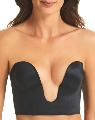 Finelines Refined Strapless Plunge Bustier - Black Bras