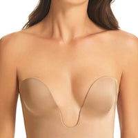 Finelines Refined Strapless Plunge Bustier - Nude - Curvy Bras