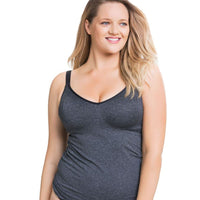 Sugar Candy Fuller Bust Seamless F-HH Cup Lounge Tank - Charcoal