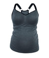 Sugar Candy Fuller Bust Seamless F-HH Cup Lounge Tank - Charcoal Sleep / Lounge