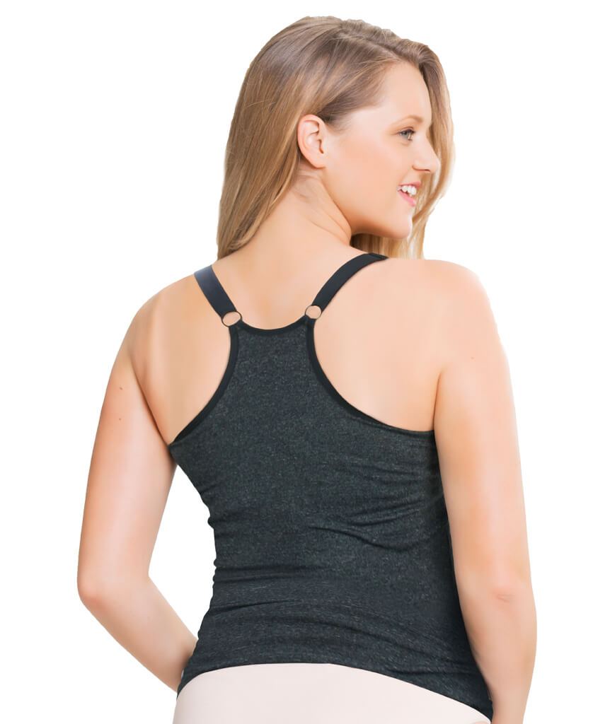 Sugar Candy Fuller Bust Seamless F-HH Cup Nursing Tank - Charcoal Sleep / Lounge