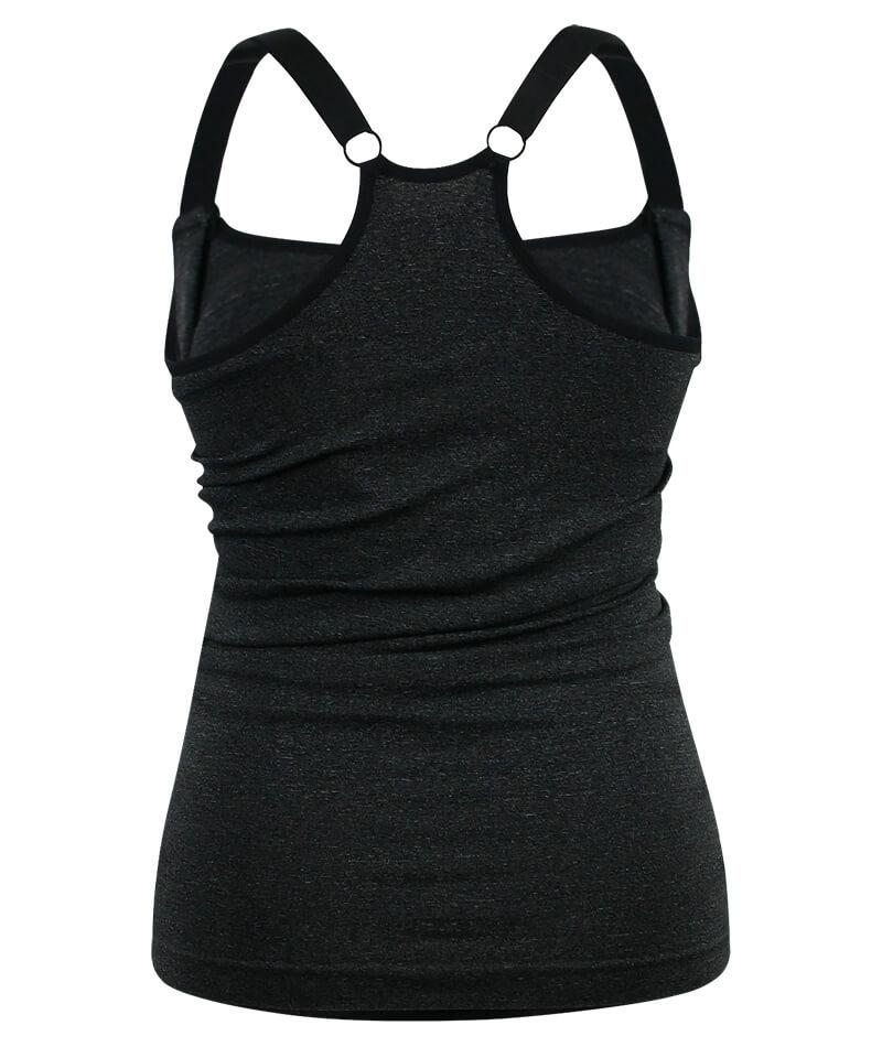 Sugar Candy Fuller Bust Seamless F-HH Cup Nursing Tank - Charcoal Sleep / Lounge