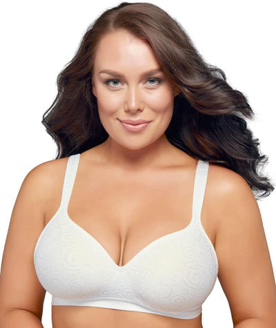 Playtex Comfort Revolution Swirl Wire-free Bra - White Swirl - Curvy Bras