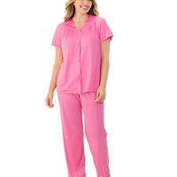 Exquisite Form Short Sleeve Pajamas - Perfumed Rose