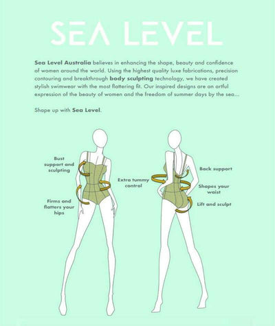 Sea Level Bandhani Spliced B-DD Cup One Piece Swimsuit - Navy Swim