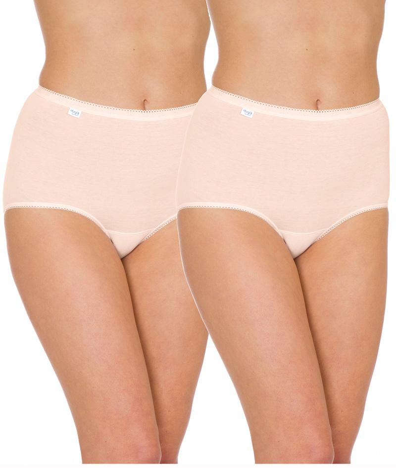 Sloggi Maxi Brief 2 Pack - Fresh Powder Knickers 8 