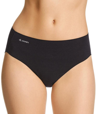 Jockey No Panty Line Promise Bamboo Naturals Hi Cut Brief - Black Knickers 4