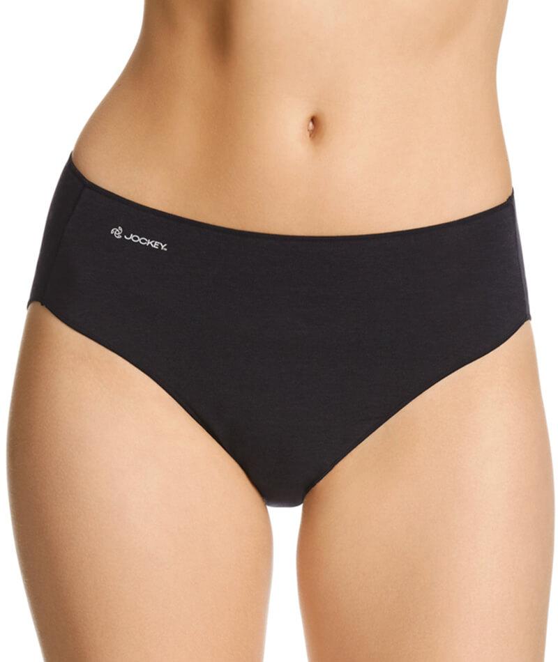 Jockey No Panty Line Promise Bamboo Naturals Hi Cut Brief - Black Knickers 4 