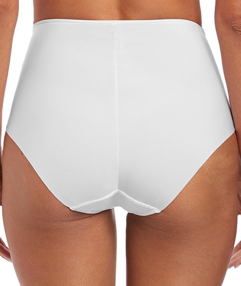 Fantasie Illusion High Waist Brief - White Knickers XS White 