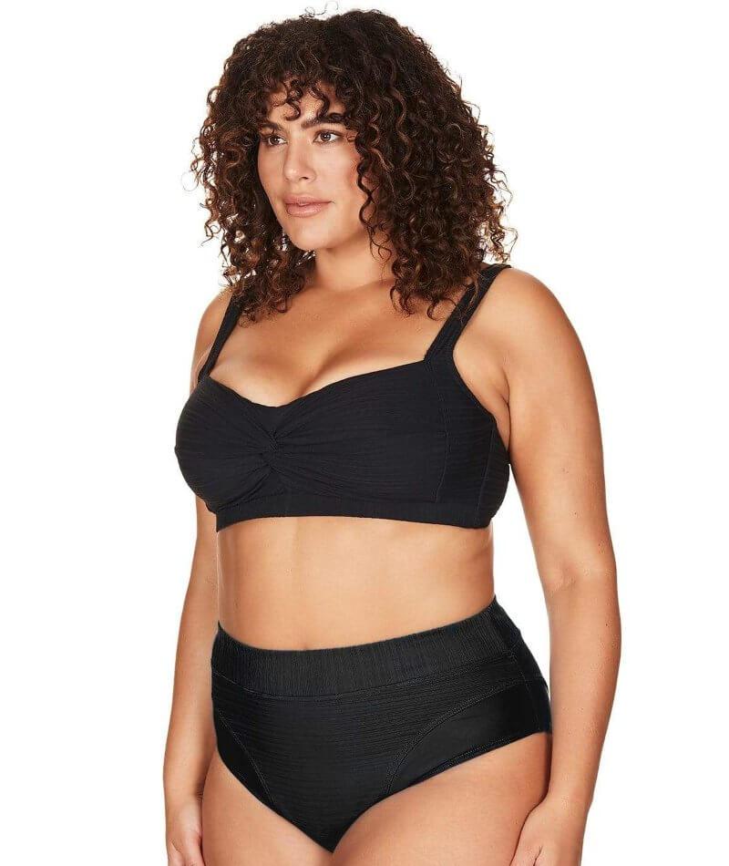 Artesands Aria Botticelli Twist Front C-DD Cup Bikini Top - Black Swim