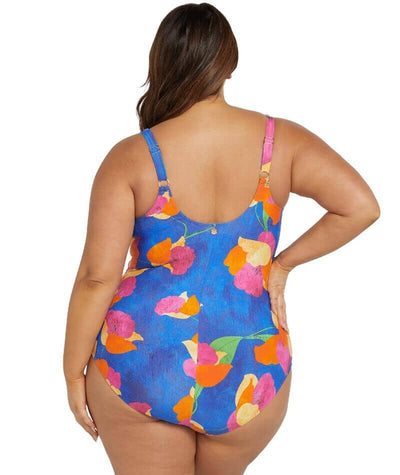 Artesands Au Contraire Delacroix Cross Front D-G Cup One Piece Swimsuit - Blue Swim