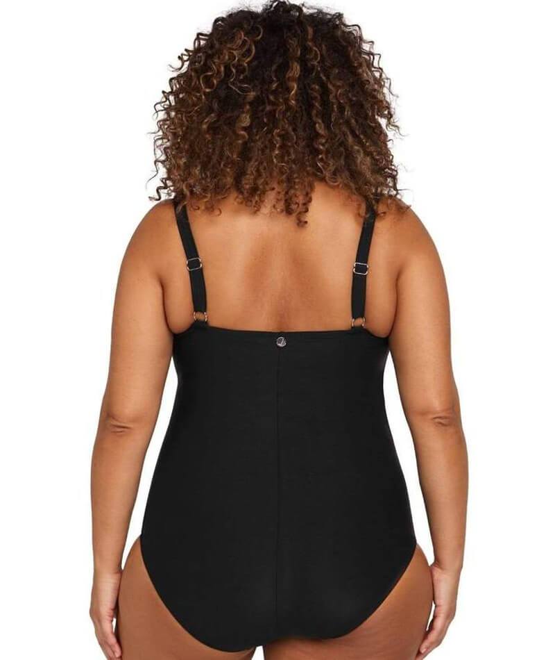 Artesands Hues Raphael Underwire E-F Cup One Piece Swimsuit - Black Swim 