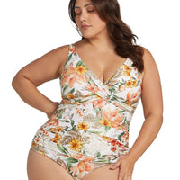 Artesands La Dolce Vita Delacroix Cross Front D-G Cup One Piece Swimsuit - White