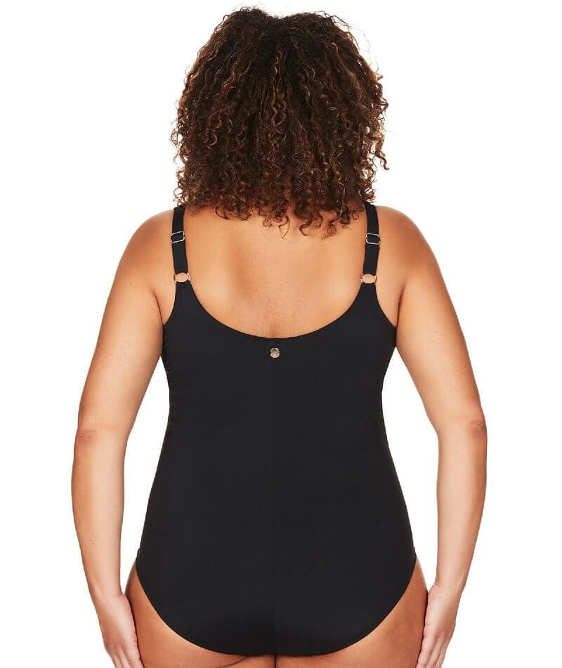 Artesands Recycled Hues Delacroix Cross Front D-G Cup One Piece Swimsuit - Black Swim
