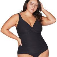 Artesands Recycled Hues Delacroix Cross Front D-G Cup One Piece Swimsuit - Black