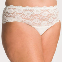 Ava & Audrey Greta Lace and Cotton Brief - Ivory