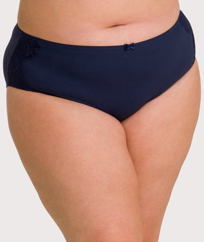 Ava & Audrey Jacqueline Full Brief with Lace - Sapphire Knickers