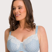 Ava & Audrey Jacqueline Full Cup Underwired Bra - Blue/Ivory
