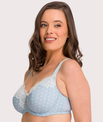 Ava & Audrey Jacqueline Full Cup Underwired Bra - Blue/Ivory Bras