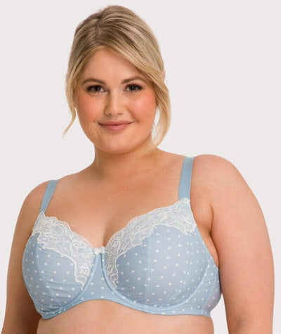 Ava & Audrey Jacqueline Full Cup Underwired Bra - Blue/Ivory Bras