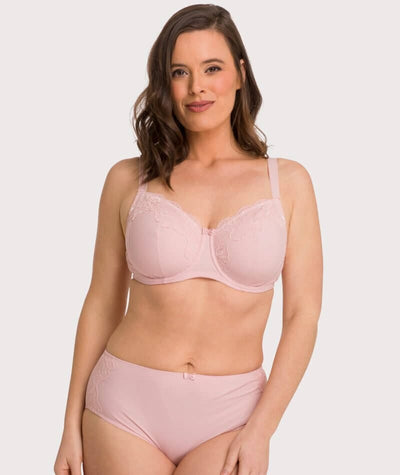 Ava & Audrey Jacqueline Full Brief with Lace - Blush Knickers