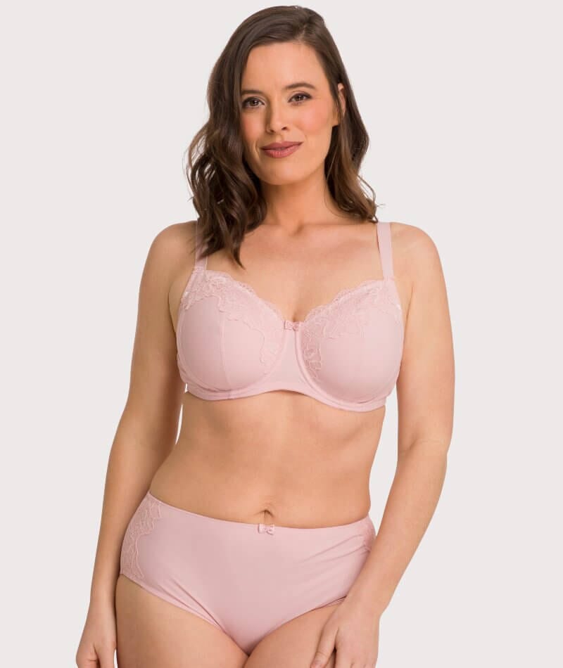 Ava & Audrey Jacqueline Full Cup Underwired Bra - Blush - Curvy Bras