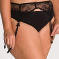Ava & Audrey Candice Lace Suspender - Black