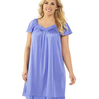 Exquisite Form Flutter Sleeve Gown - Victory Violet