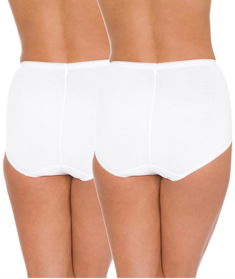 Sloggi Maxi Brief 2 Pack - White Knickers 8 