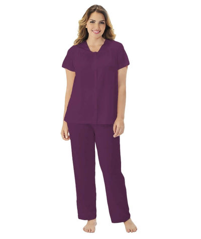 Exquisite Form Short Sleeve Pajamas Plus - Amaranth Sleep / Lounge