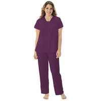 Exquisite Form Short Sleeve Pajamas - Amaranth