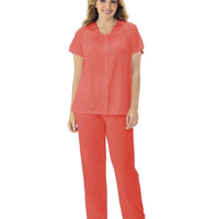 Exquisite Form Short Sleeve Pajamas Plus - Passion