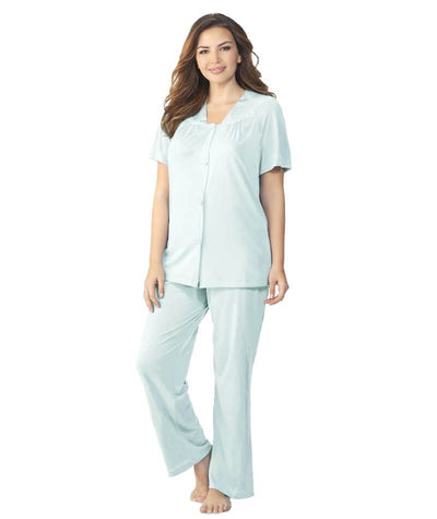 Exquisite Form Short Sleeve Pajamas Plus - Azure Mist Sleep / Lounge 1XL Azure Mist