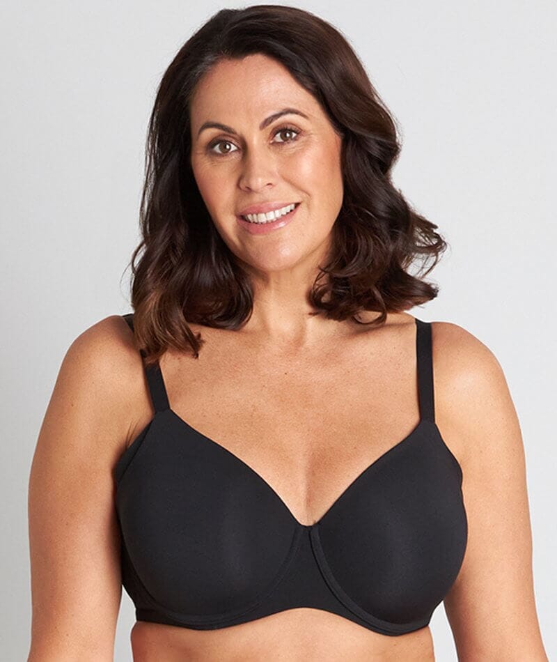 Bendon Comfit Collection Contour Full Coverage Bra - Black - Curvy Bras