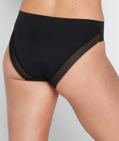 Bendon Comfit Collection High Cut Brief - Black Knickers