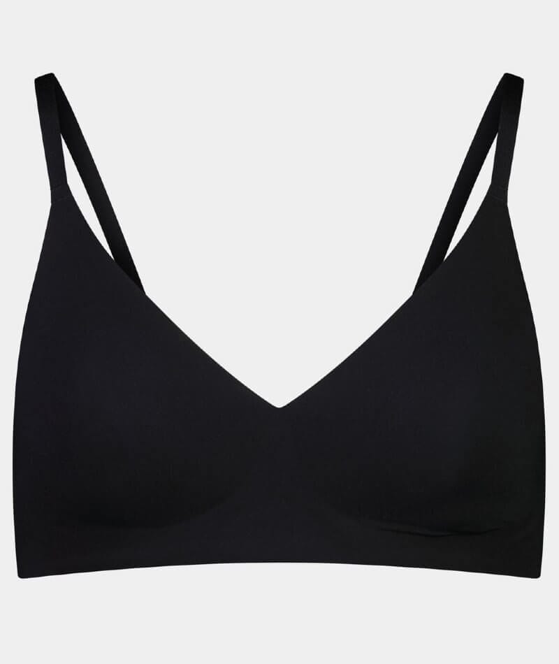 Base Layers Plunge Wirefree Bra - Black